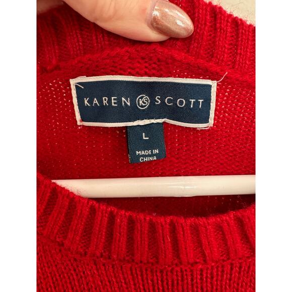 Adorable Karen Scott Christmas Reindeer Sweater - Picture 4 of 7